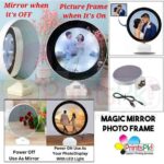 Magic Mirror Photo Frame (Round Shape)