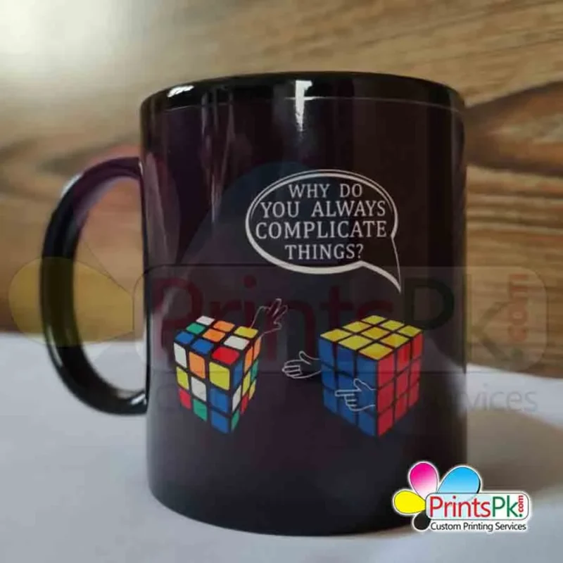 custom black mug