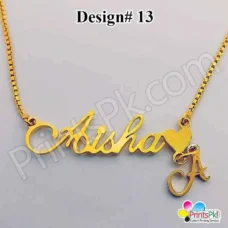 aisha name locket, custom name necklace