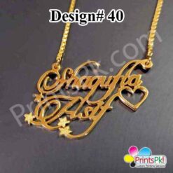 Double name locket for couple