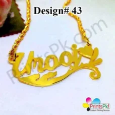 urooj name locket, custom name chain