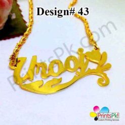 urooj name locket, custom name chain