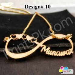 munawar name locket, custom name locket, infinity love sign, necklace,