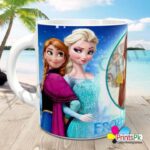 Disney Frozen Elsa & Anna Mug with your Photo and your Name Kids Mug