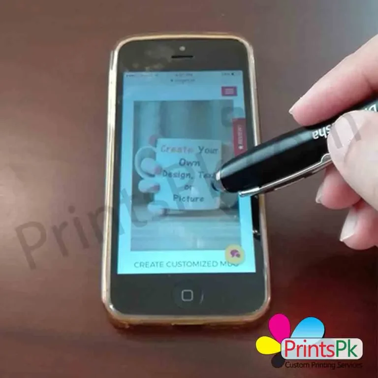 Custom Name LED Light Pen with Stylus - Image 4