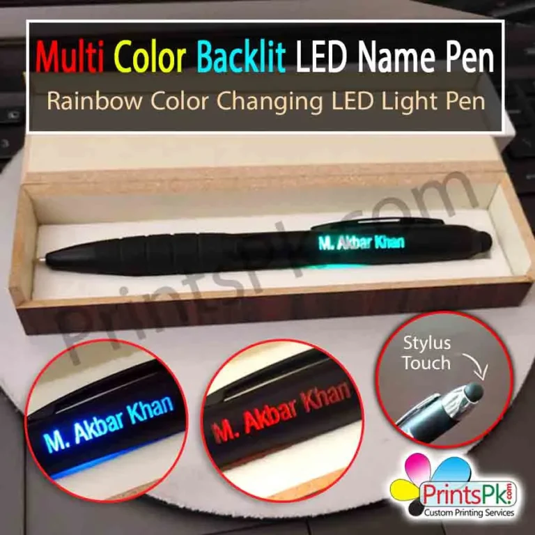 LED Light Pen Multi Color Light Customized Name Pen