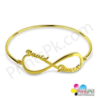 Infinity love name bangle