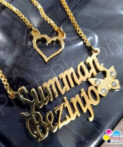 Custom Name Necklace Pendants Online Double Name Locket