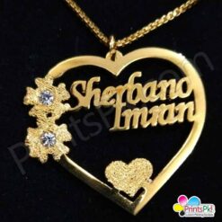 Name Locket, Sherbano, Imran Necklace, name locket design couple,