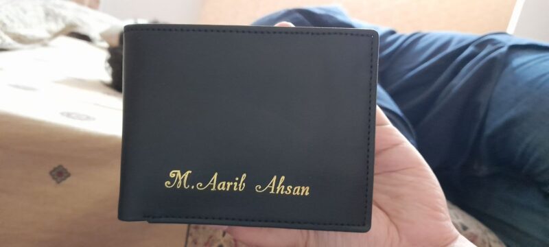 Name Leather Wallet, Name on Wallet,