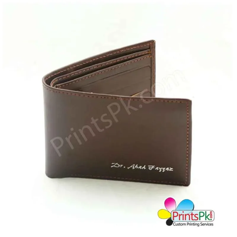 Customized Brown Plain Wallet