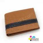 customized name mustard color wallet for men