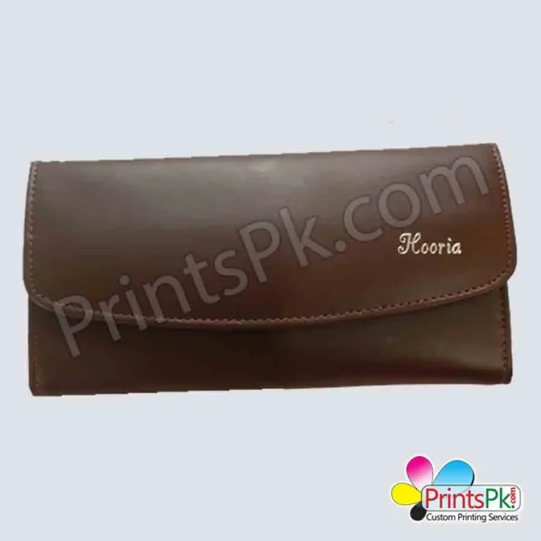 Brown Ladies Wallet with Custom Name