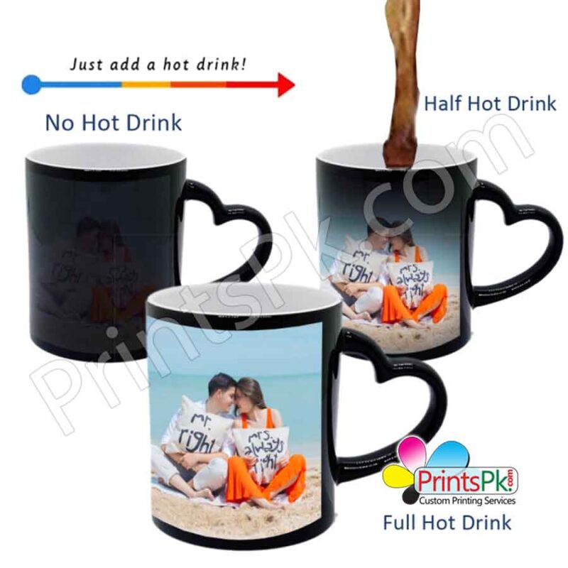 Heart Handle color changing mug