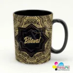 Bilawal Name Mug, Name on Black Mug,