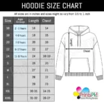 Hoodie Size Chart, PrintsPk Size Chart,