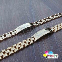 silver name chain bracelet for men