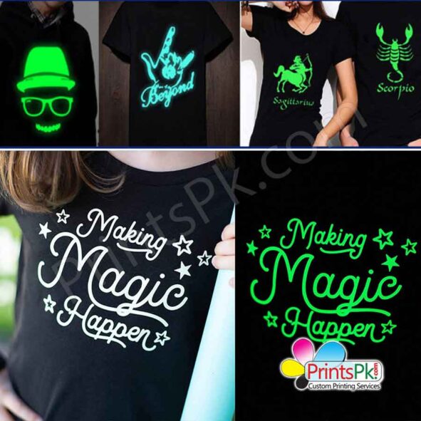 Customized name and logo Printing on T-shirt