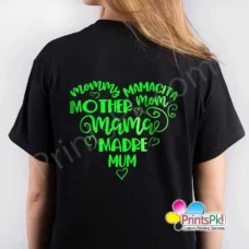 Florescent Green Printing on T-shirt