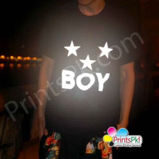 Glowing-Name-Printed-T-Shirt, Glow in Dark,