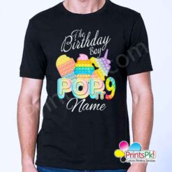 Pop-it-birthday-Black-T-shirt-with-your-name