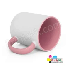 Customized Pink Photo Mug, Pink Inner Mug, Mug Printing,