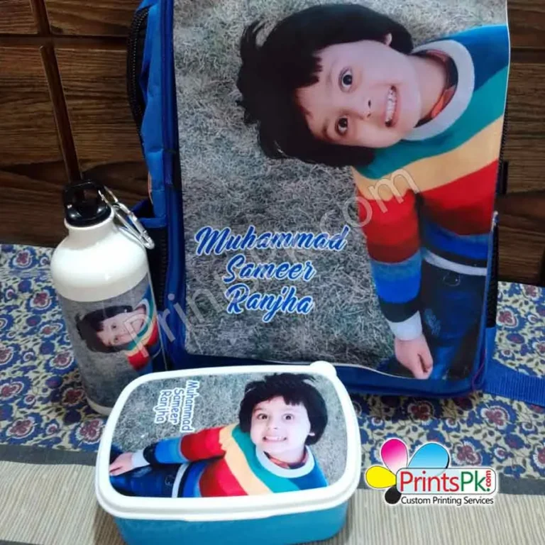 Custom Picture School Bag Lunch box & Water Bottle (Discount Deal) - Image 4