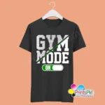 Gym Mode On Printed T Shirt for Workout,