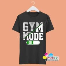 Gym Mode On Printed T Shirt for Workout,