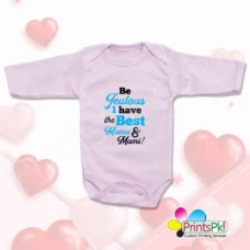 Best Mama and Mami Pink Printed Romper Custom print Romper online in Pakistan