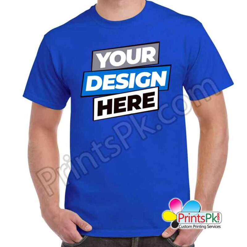 Customized royal blue t shirt