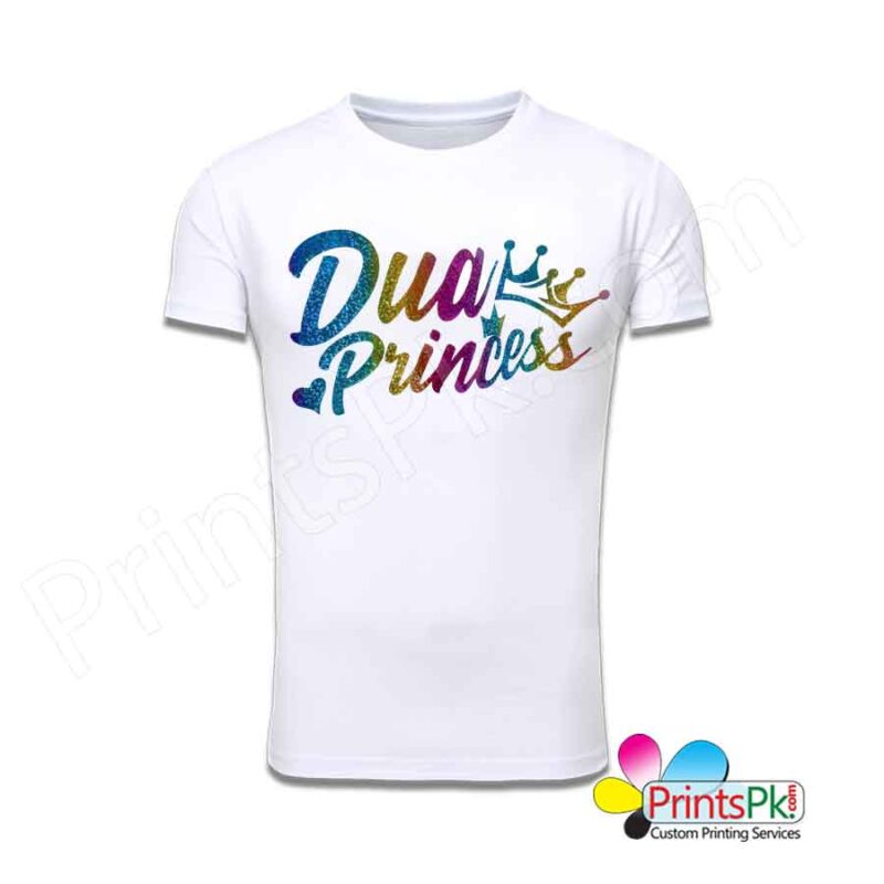 customized name white shirt