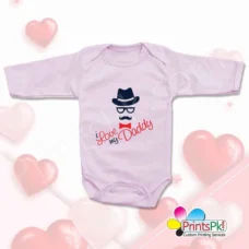 I love My Daddy Pink Printed Romper Custom print Romper online in Pakistan