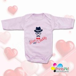 I love My Daddy Pink Printed Romper Custom print Romper online in Pakistan