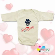 I love My Daddy Yellow Printed Romper Custom print Romper online in Pakistan