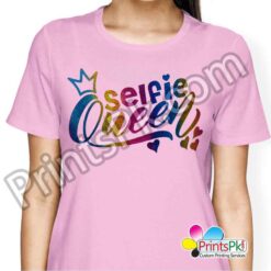 selfie queen pink t shirt