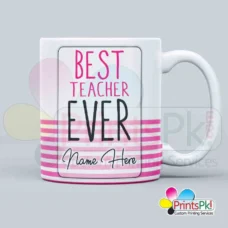 best teacher ever mug, mug with teacher name, gift for teacher