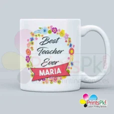 best teacher ever mug, mug with teacher name, gift for teacher