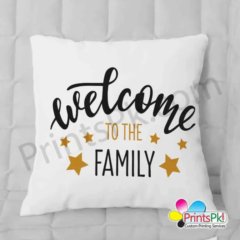 Welcome to the family cushion, gift for welcome your family members, best gift for welcome a new born baby