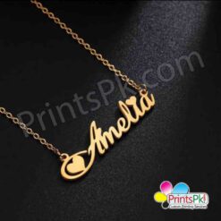 heart designed name necklace, Love name chain