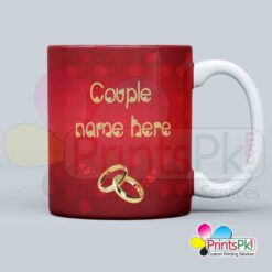 couple name mug, customized gift for your husband wife, hearts mug for your love