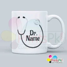 Doctor name mugs, gift for doctors, mug with stethoscope and doctor name