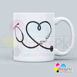 Doctor name mug with stethoscope, customized gift for doctors, personalized gift for doctors