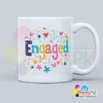 engaged mug, best customized gift, best engagement gift