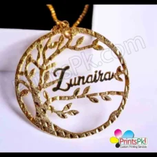 Tree designed locket, custom name locket