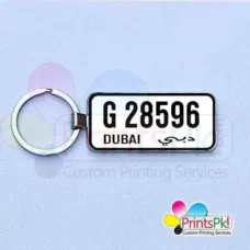 Dubai Number plate Keychain, custom number plate keyring