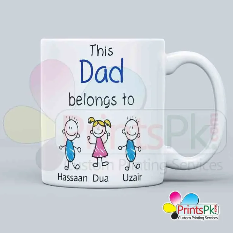 This Dad belongs to names mug, Custom mug