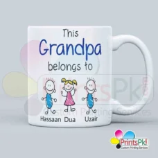 This grandpa belongs to names mug, Custom mug