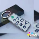 Bike number Plate keychain, Karachi number plate metal keychain