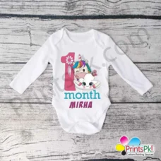 customized romper for 1 month kids